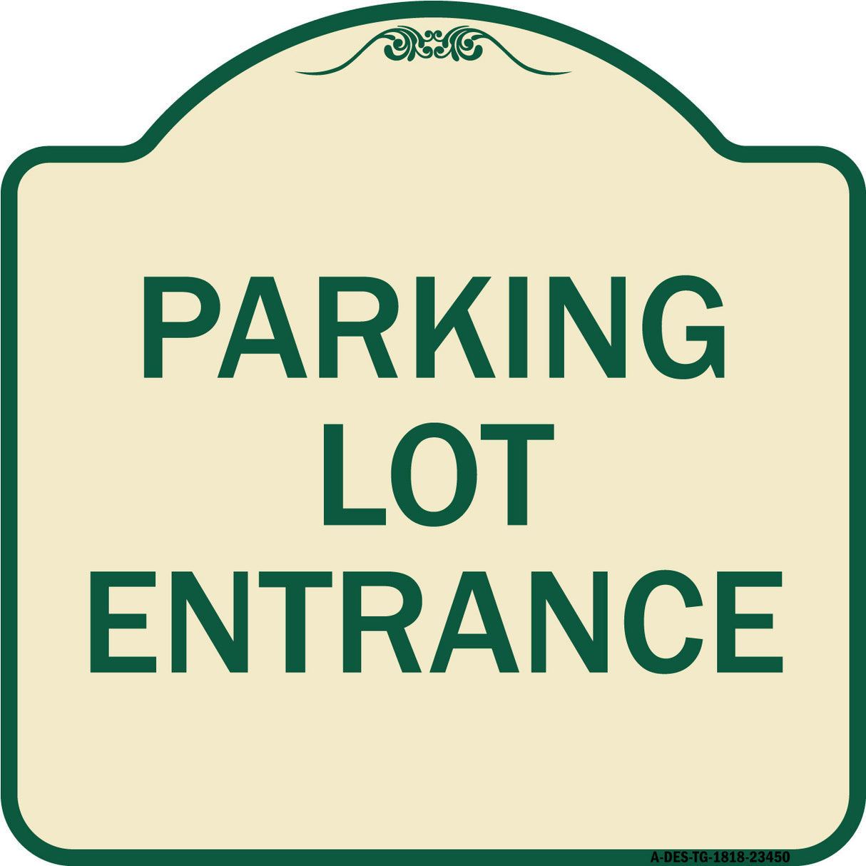 Parking Entrance Sign Parking Lot Entrance