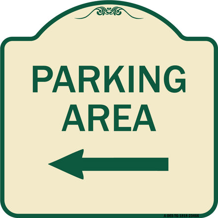 Parking Area with Left Arrow