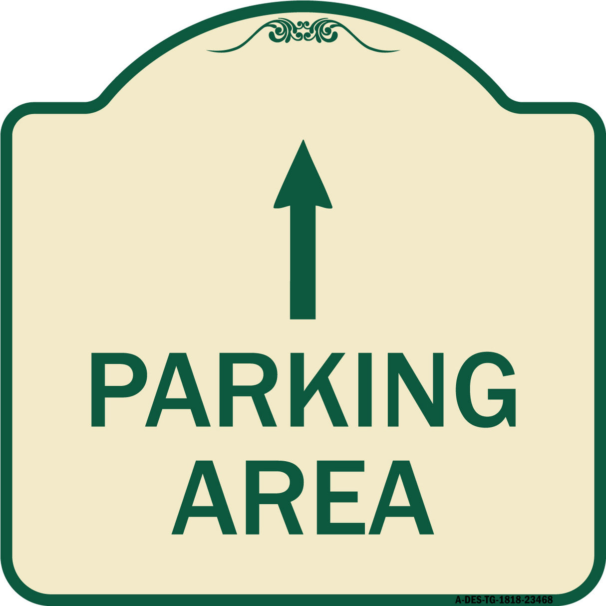 Parking Area with Ahead Arrow