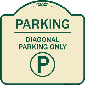 Parking - Diagonal Parking Only (With Parking Symbol)