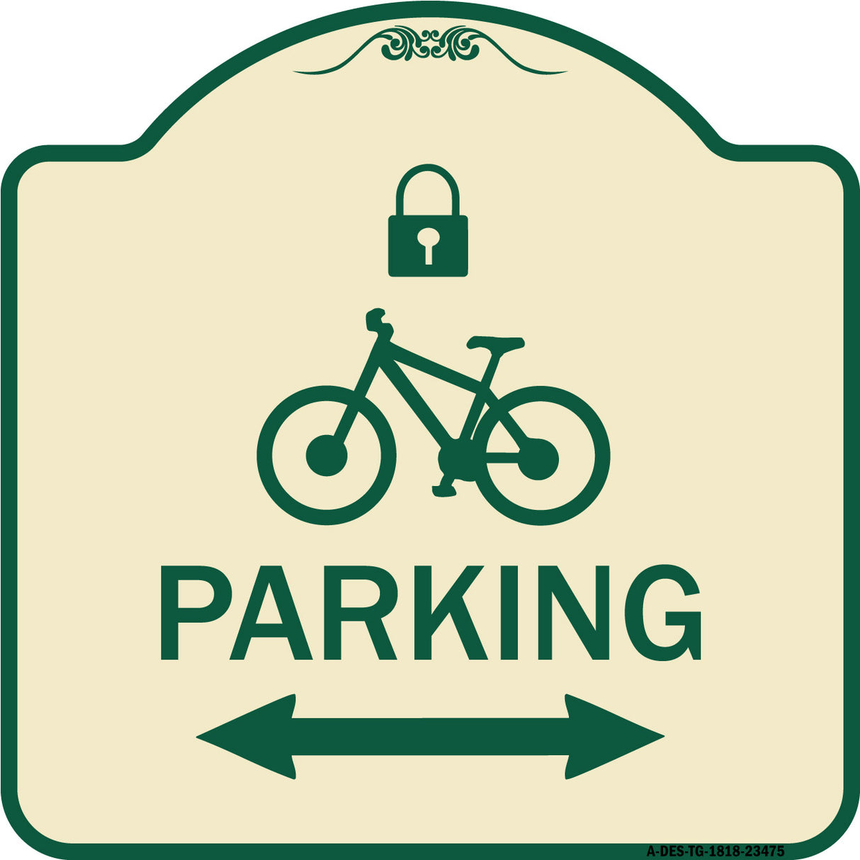 Parking (With Lock Cycle & Bidirectional Arrow Symbol)