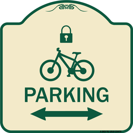 Parking (With Lock Cycle & Bidirectional Arrow Symbol)