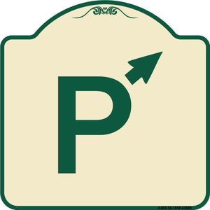 P Symbol (With Up Arrow Pointing Right)