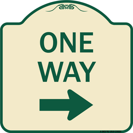 One Way Sign (Right Arrow)