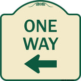 One Way Sign (Left Arrow)