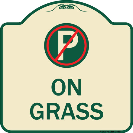 On Grass (With No Parking Symbol)