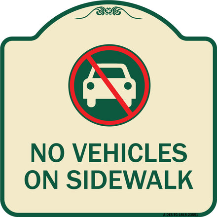 No Vehicles on Sidewalk