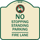 No Stopping Standing Fire Lane with Graphic