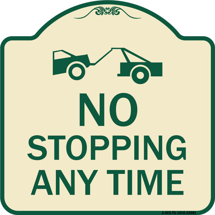 No Stopping Anytime with Tow Away Graphic