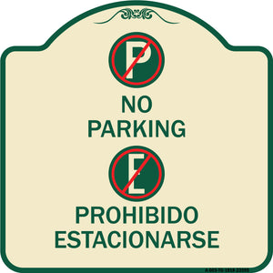 No Parking Prohibido Estacionarse (With Symbol)