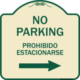 No Parking Prohibido Estacionarse (With Left Arrow)