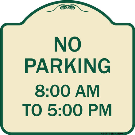 No Parking 8-00 Am to 5-00 Pm