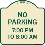 No Parking 7-00 Pm to 8-00 Am