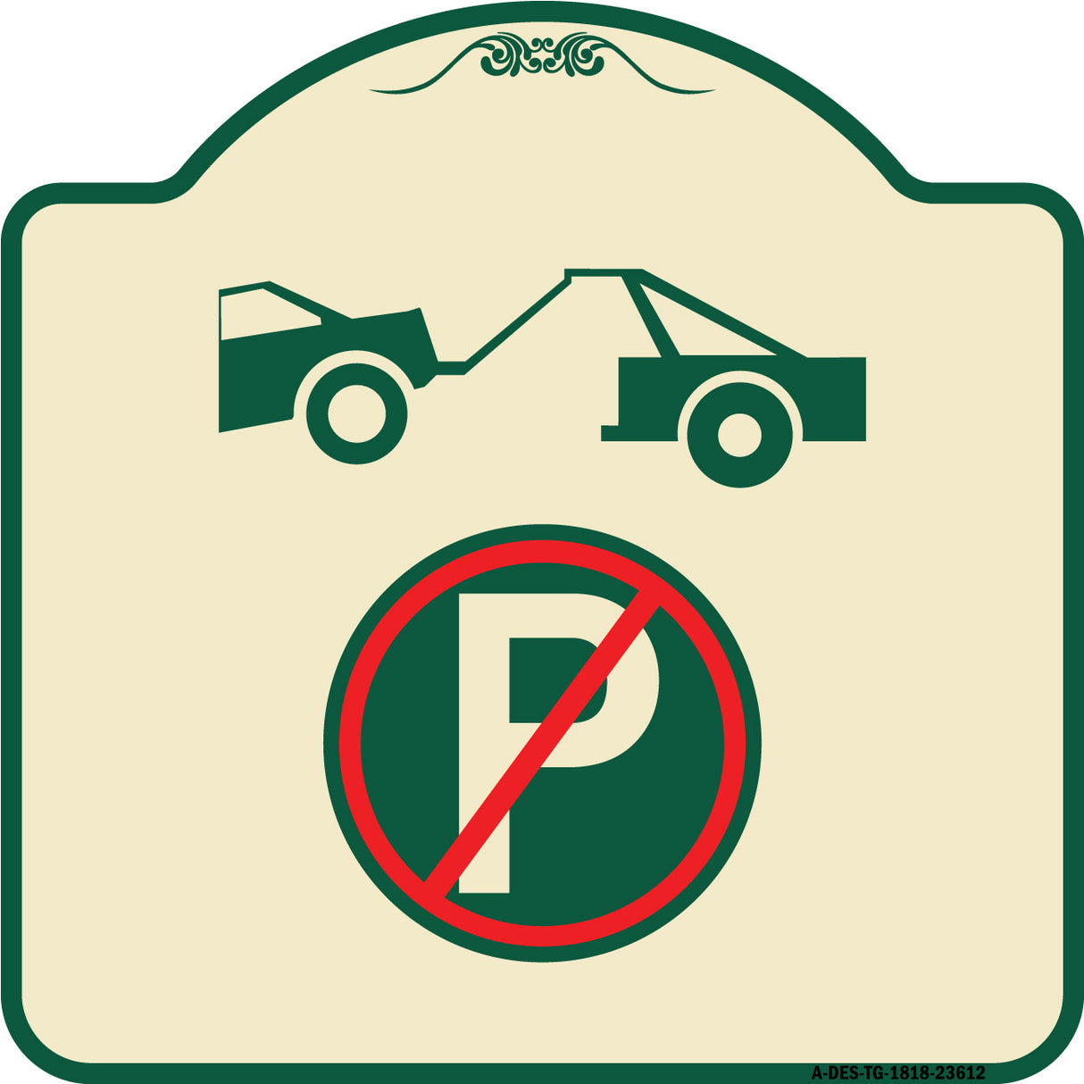 No Parking Tow Away Zone Symbol