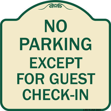 No Parking Except for Guest Check-In