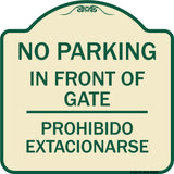 No Parking Sign No Parking in Front of Gate Prohibido Estacionarse