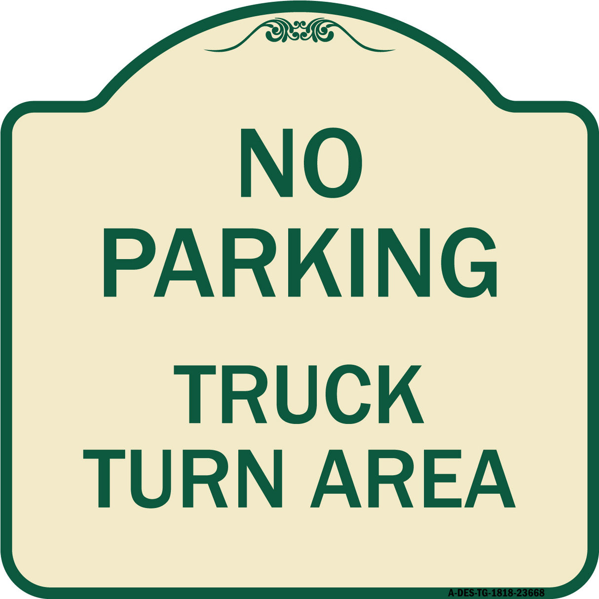 No Parking Sign No Parking - Truck Turn Area