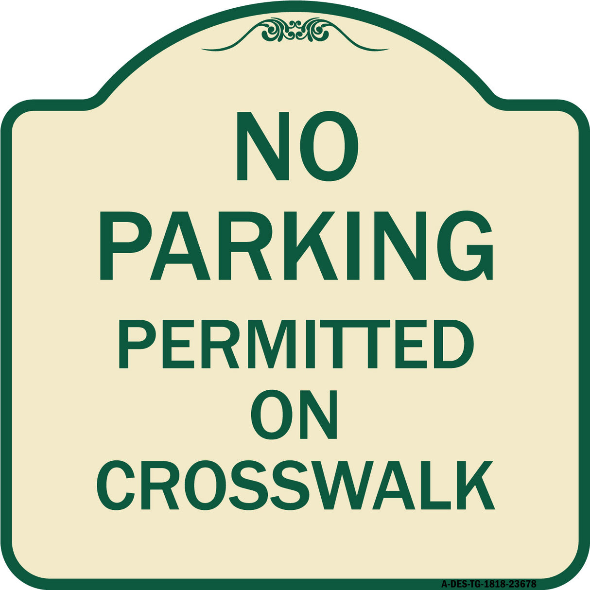 No Parking Permitted on Crosswalk