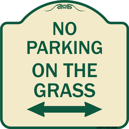 No Parking on the Grass (With Bidirectional Arrow