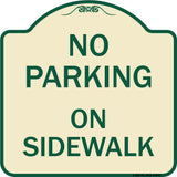 No Parking on Sidewalk Parking Sign