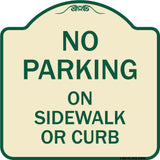 No Parking on Sidewalk or Curb