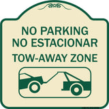 No Parking No Estacionar Tow Away Zone (With Graphic) Directional Arrow) Tacionamiento Zona De Cargamento
