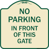 No Parking in Front of This Gate