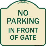 No Parking in Front of Gate