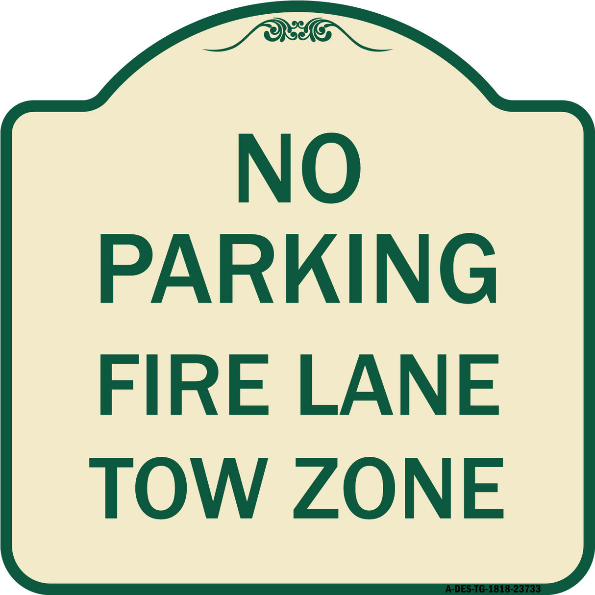No Parking Fire Lane Tow Zone (K-1645)