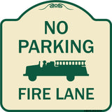 No Parking Fire Lane (Fire Truck Symbol)