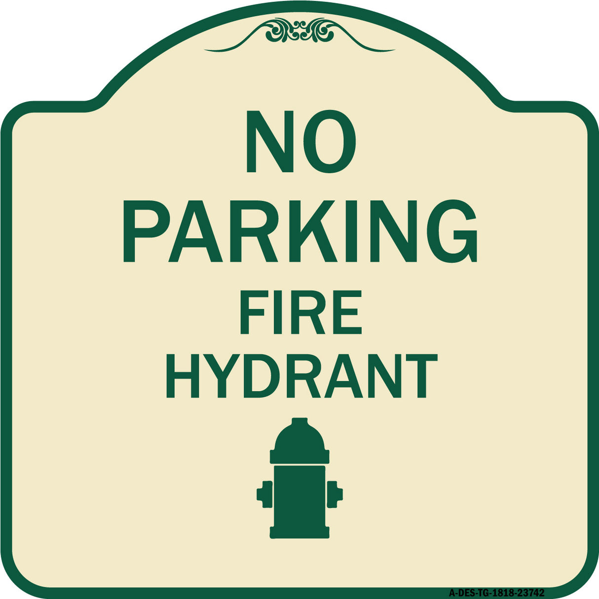 No Parking Fire Hydrant (With Graphic)