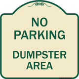 No Parking Dumpster Area