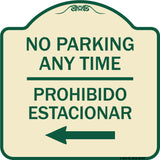 No Parking Anytime Prohibido Estacionar (With Left Arrow)