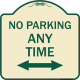No Parking Anytime with Bidirectional Arrow