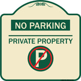 No Parking - Private Property (With No Parking Symbol)