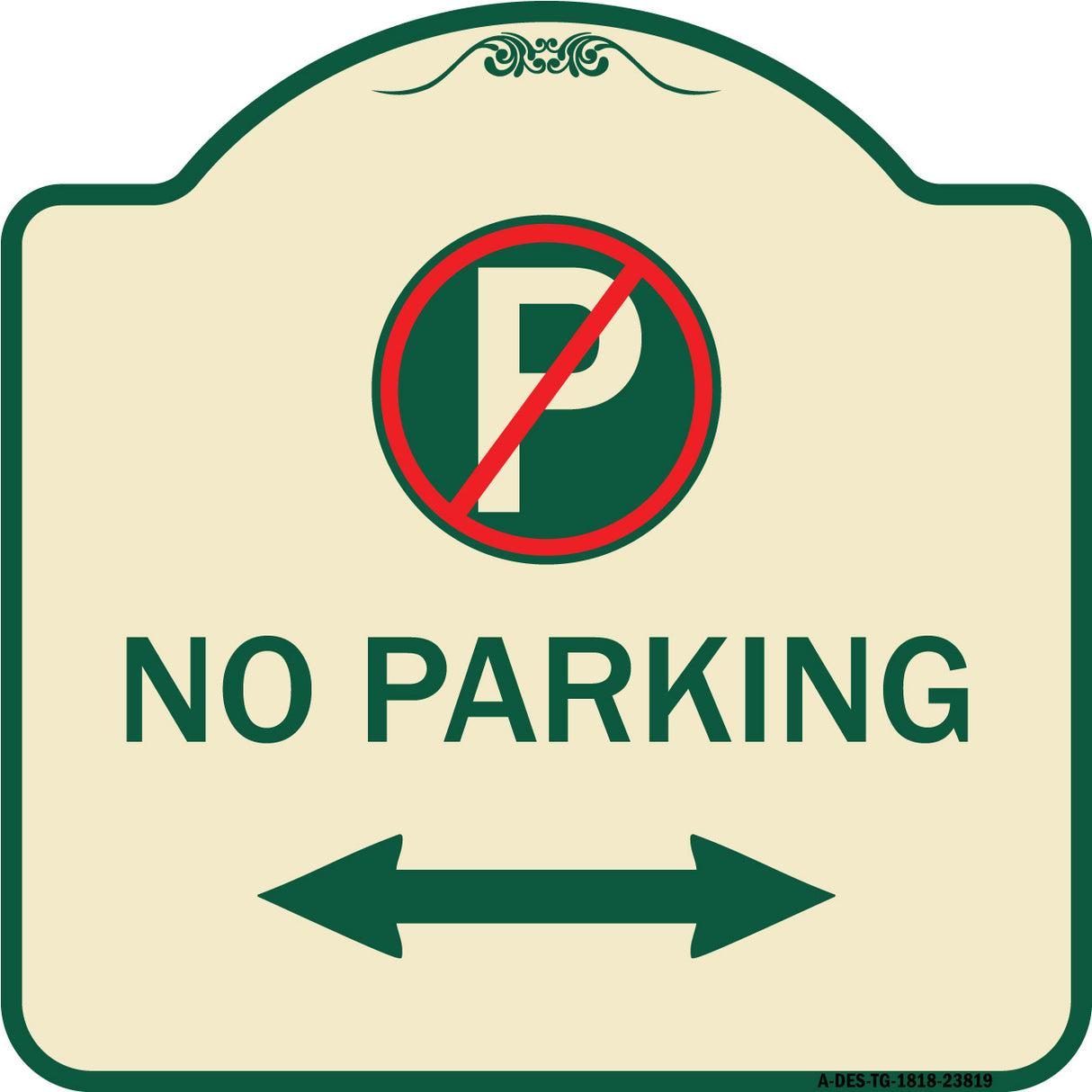 No Parking (No Parking Symbol and Arrow Pointing Left and Right)