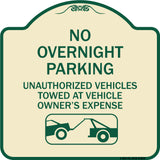 No Overnight Parking Unauthorized Vehicles Will Be Towed