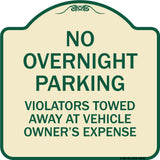 No Overnight Parking Violators Towed Away at Vehicle Owner's Expense
