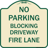 No Blocking Driveway Fire Lane