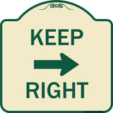 Keep Right Sign (Right Arrow)