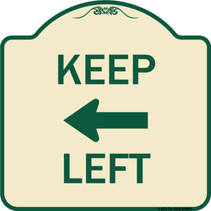 Keep Left Sign (Left Arrow)