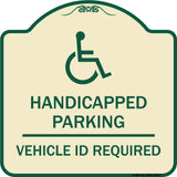 Handicapped Parking - Vehicle Id Required - (Handicapped Symbol)