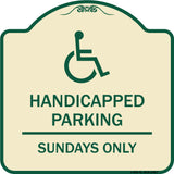 Handicapped Parking - Sundays Only (With Graphic)