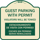 Guest Parking with Permit Violators Will Be Towed Estacionamento De Visita Con Permiso Coches Sin Permiso Seran Remolcadoa