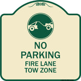 Fire Lane Tow Zone with Graphic
