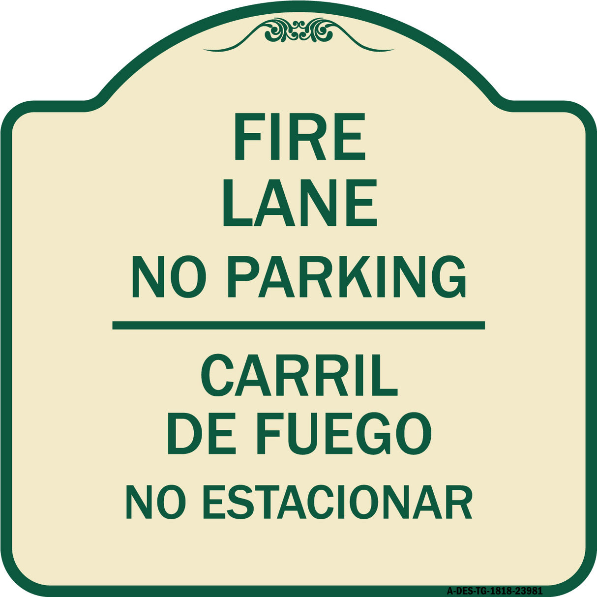 Fire Lane No Parking - Carril De Fuege No Esta Conar