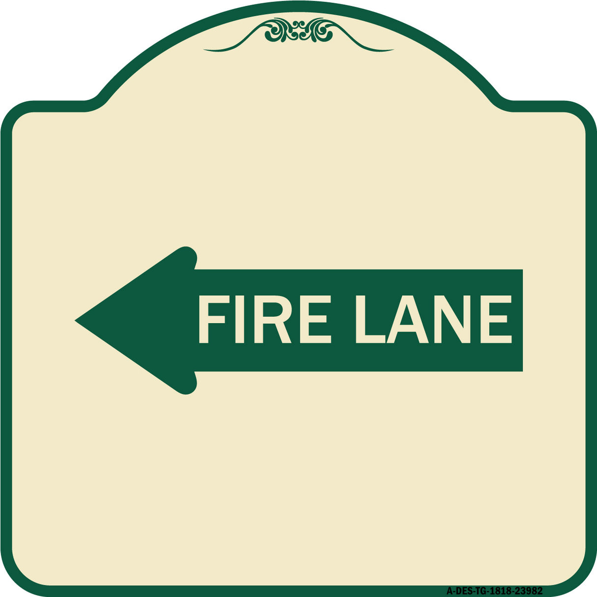 Fire Lane Left Arrow