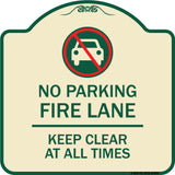 Fire Lane Keep Clear at All Times with Graphic