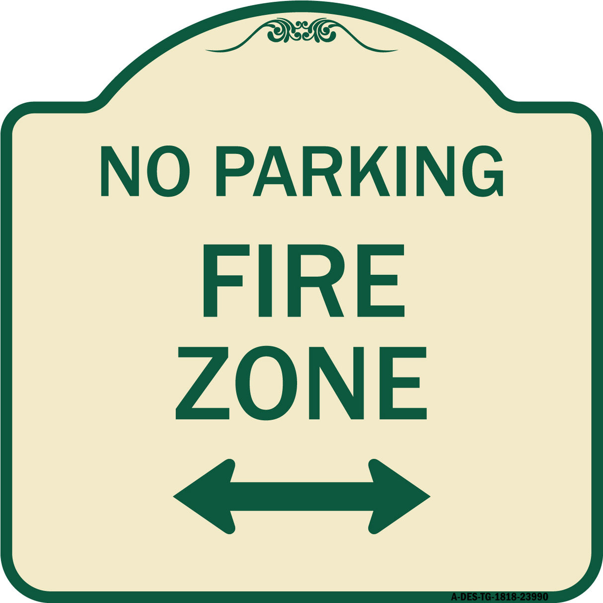 Fire Lane with Bidirectional Arrow