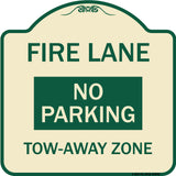 Fire Lane Sign No Parking Tow-Away Zone